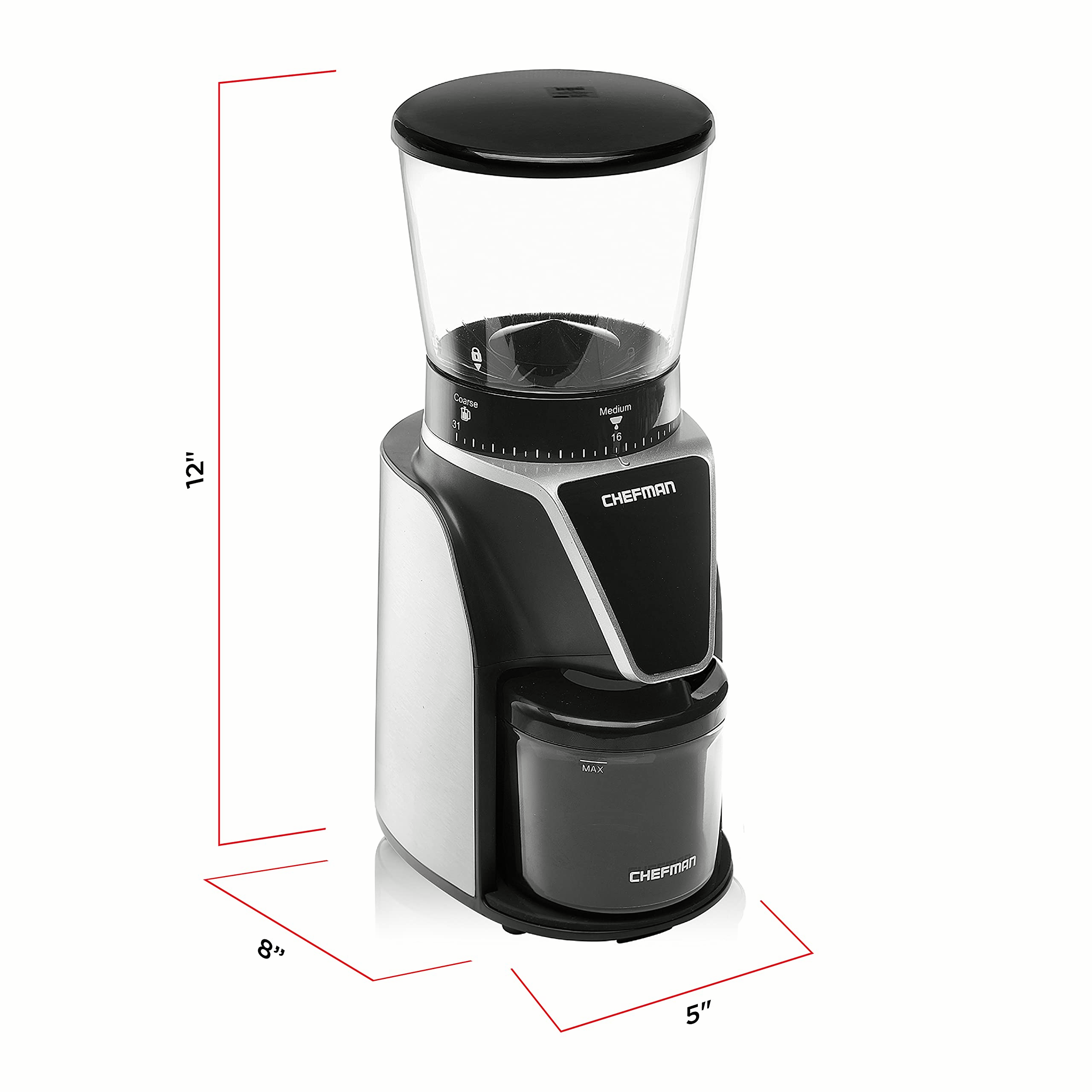 Conical Burr Coffee Grinder, Create The Boldest & Most Flavorful Grind With 31 Settings From Coarse To Extra Fine, One-Touch Digital Control & 9.7-oz Bean Capacity